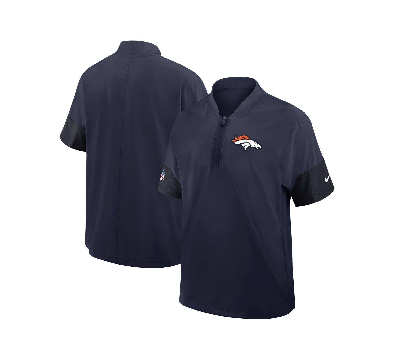 Мужская куртка Nike Denver Broncos Sideline Short Sleeve Quarter-Zip Performance Coach