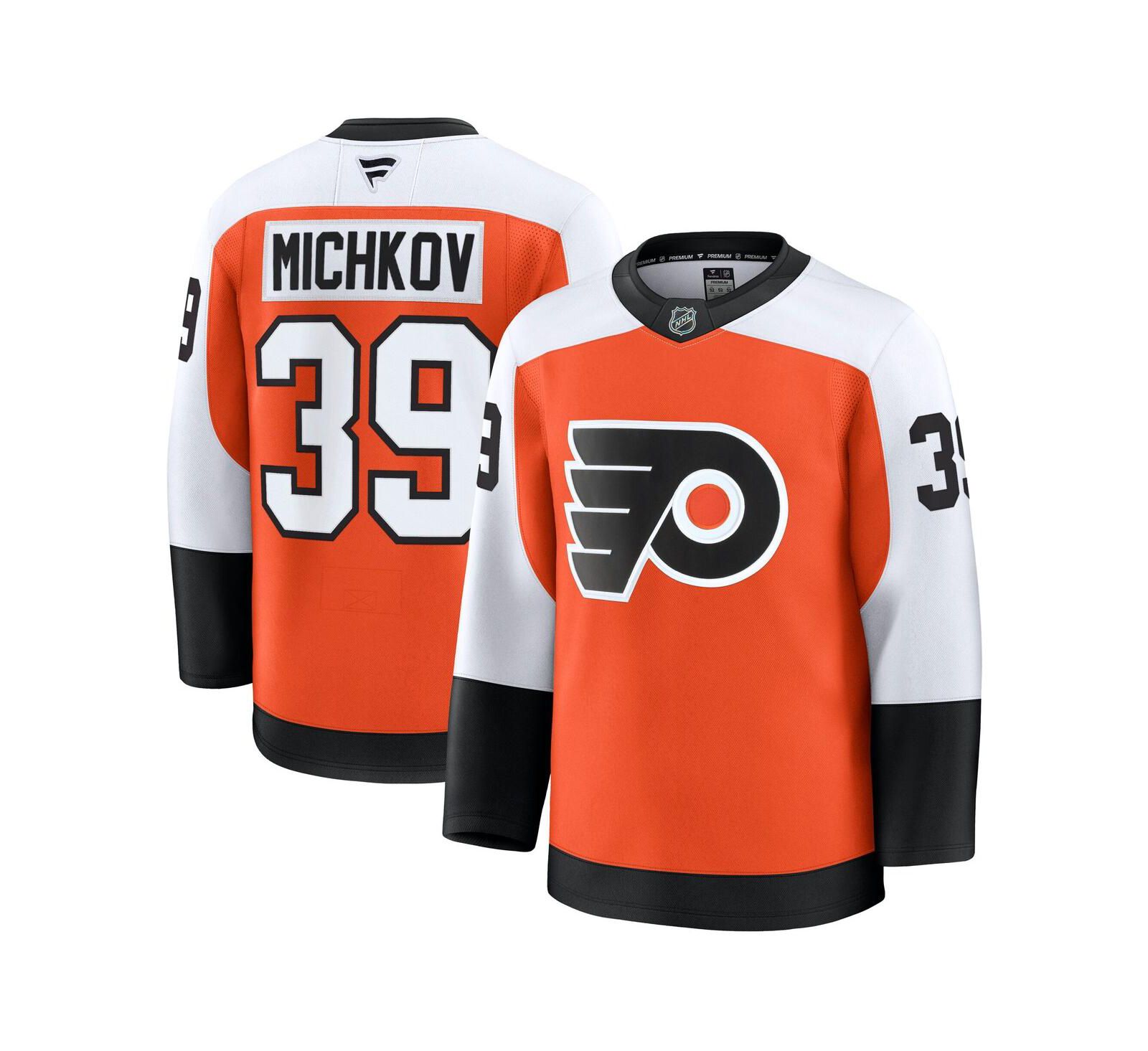 Мужская джерси Fanatics Matvei Michkov Orange Philadelphia Flyers Home Premium