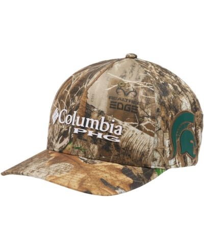 Мужская и женская кепка Columbia Realtree Camo Michigan State Spartans Mossy Oak Bottomland Flex