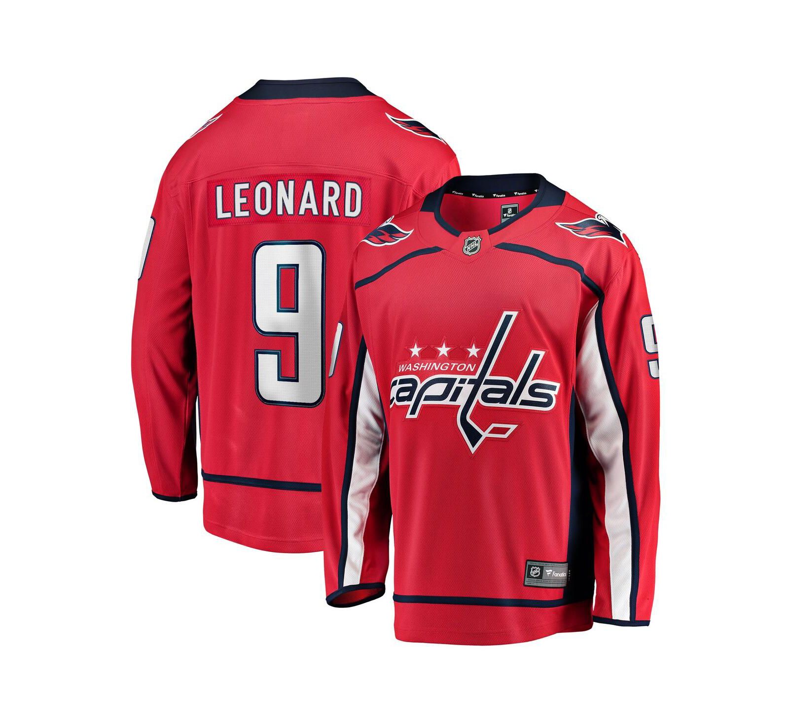 Мужская джерси Fanatics Ryan Leonard Red Washington Capitals Home Breakaway
