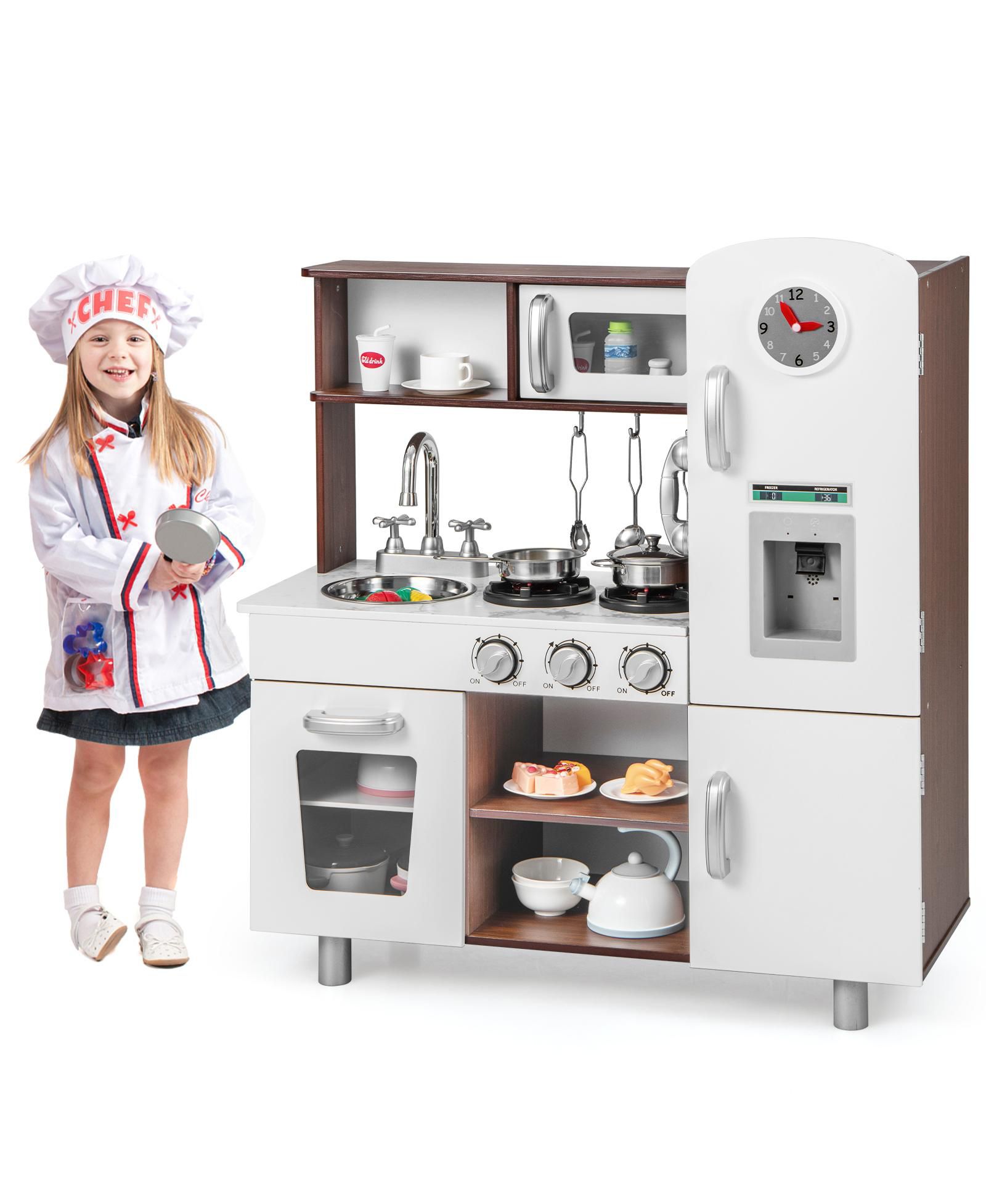 Детский игровой набор Kitchen Playset с реалистичными звуками и светом, Brown & White