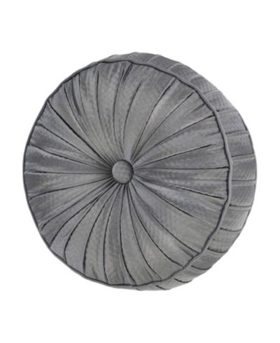 J Queen New York Excelsior Tufted Round Decorative Pillow, 15" Round