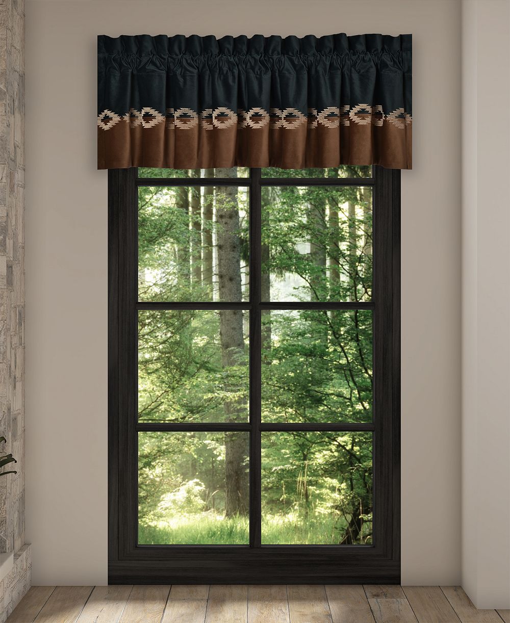 J Queen New York Baja Window Straight Valance, 18" x 88"