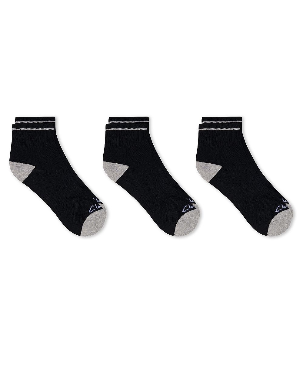 Clarks Men's Cushion Anklet Socks, 3-Pack