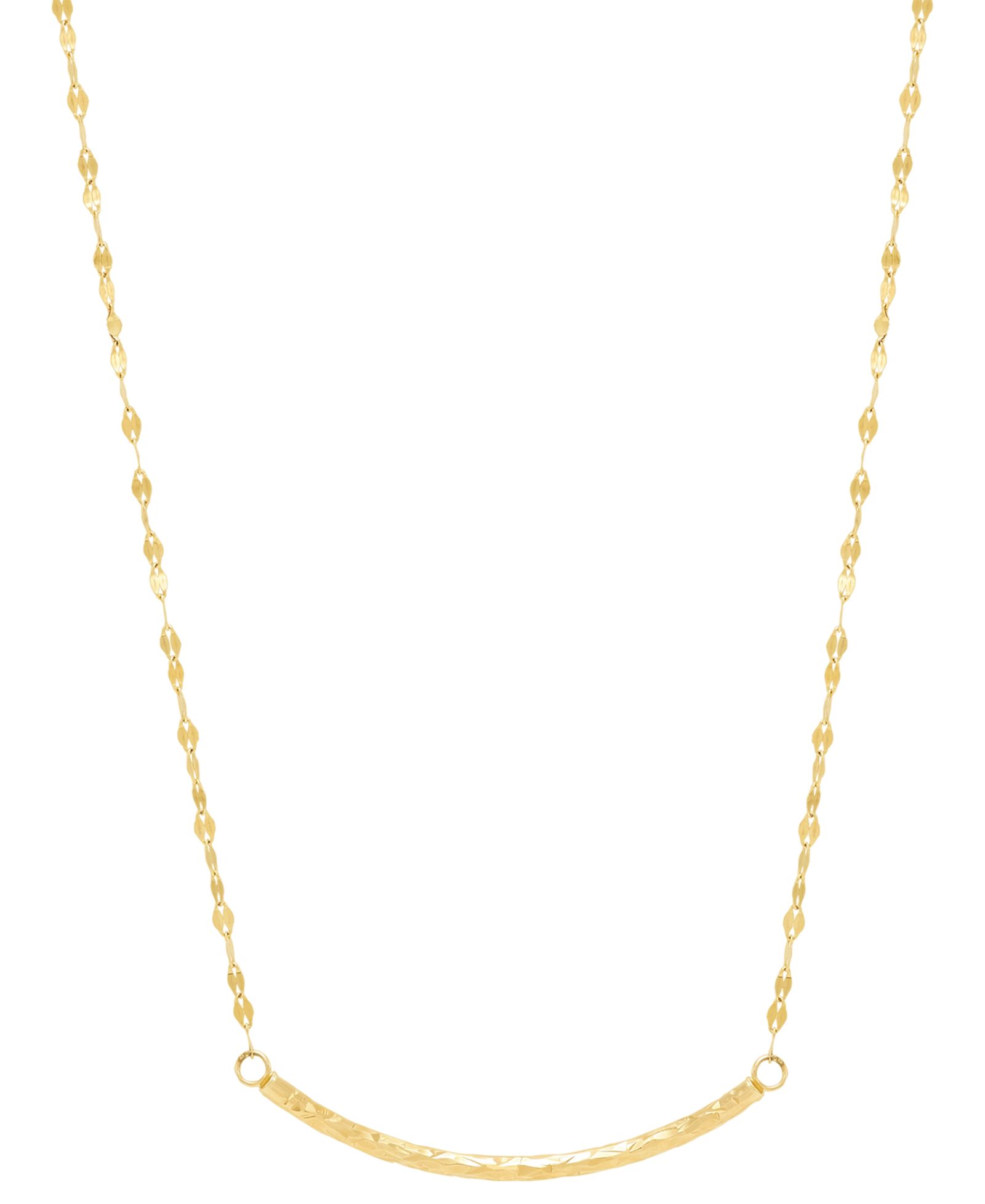 Подвеска-ожерелье Polished Curved Tube Bar в 10k Gold