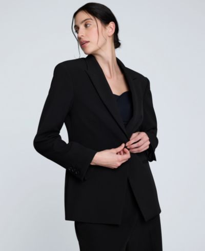 Kenneth Cole Women’s Luxe Stretch Twill One-Button Blazer
