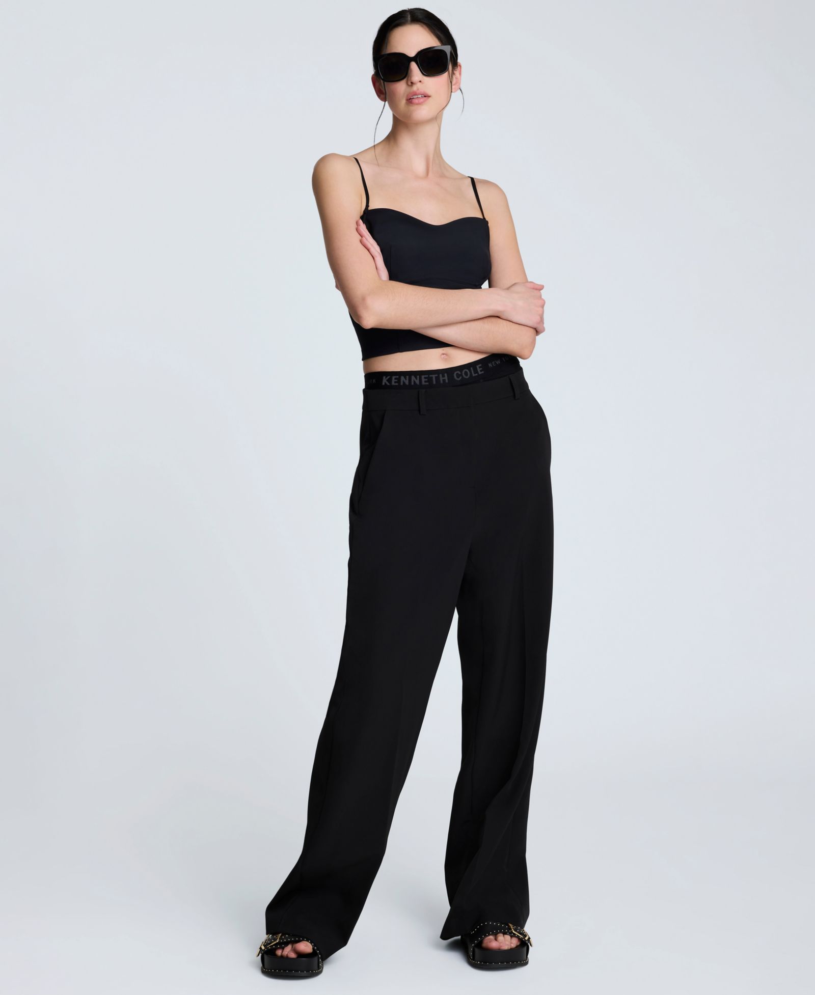 Женские брюки Kenneth Cole Luxe Stretch Twill Wide-Leg
