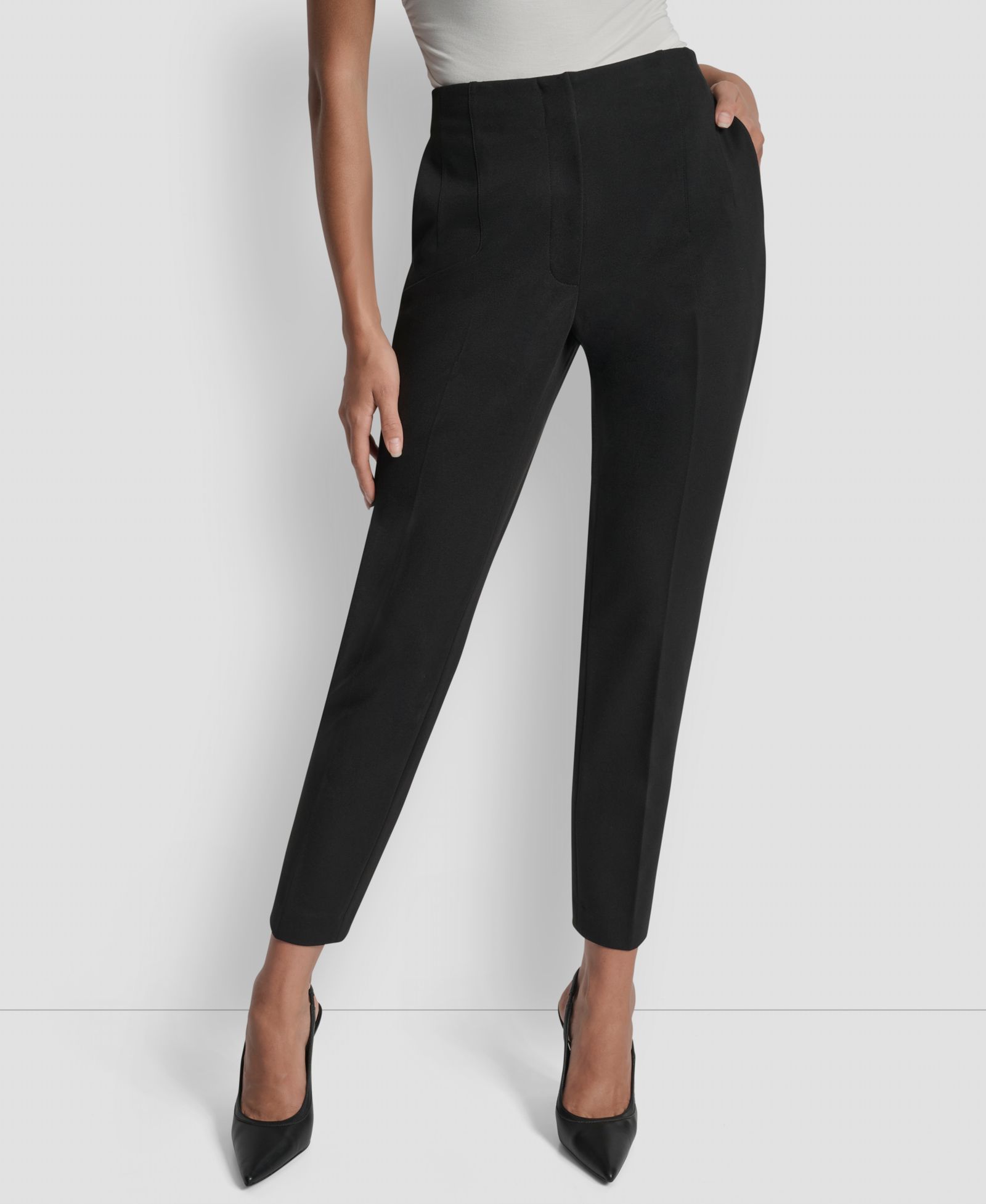 DKNY Женские брюки из трикотажа Ponte Slim-Leg Hollywood