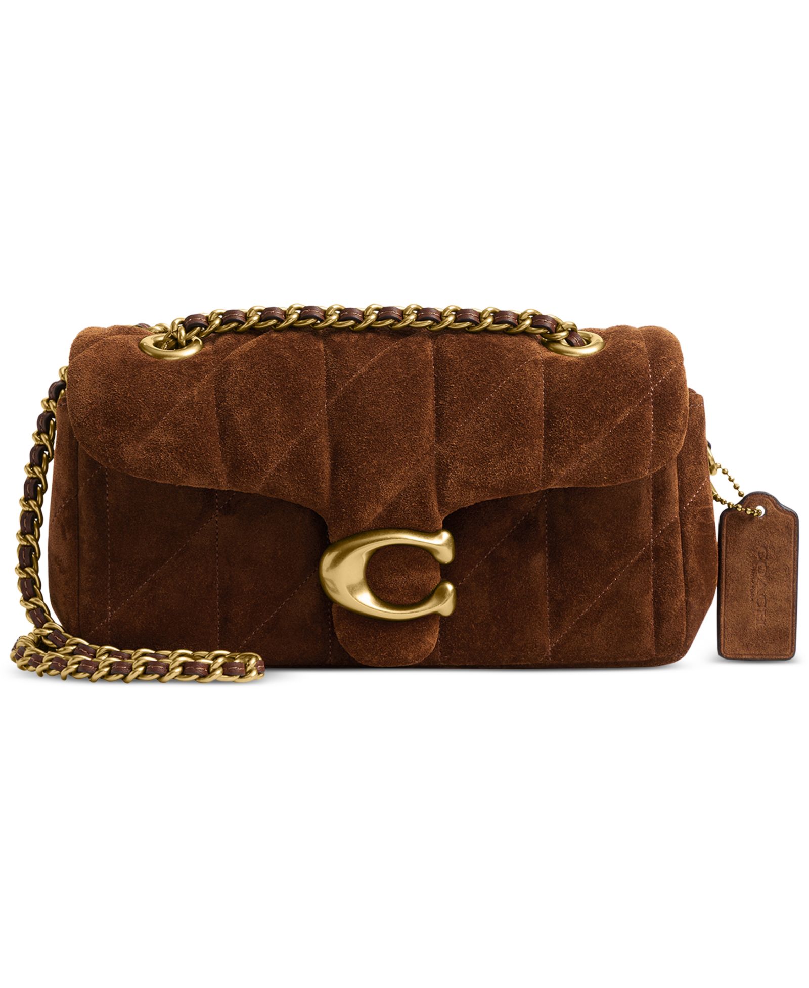 COACH Quilted Tabby Small Suede Shoulder Bag 20