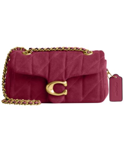 Сумка через плечо COACH Quilted Tabby Small Suede 20