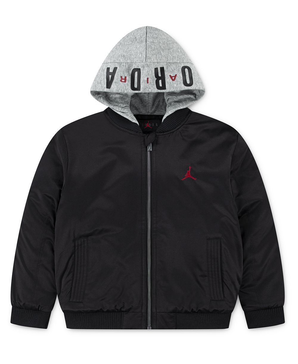 Jordan Boys 2T-7 Big Logo Hooded Bomber Jacket