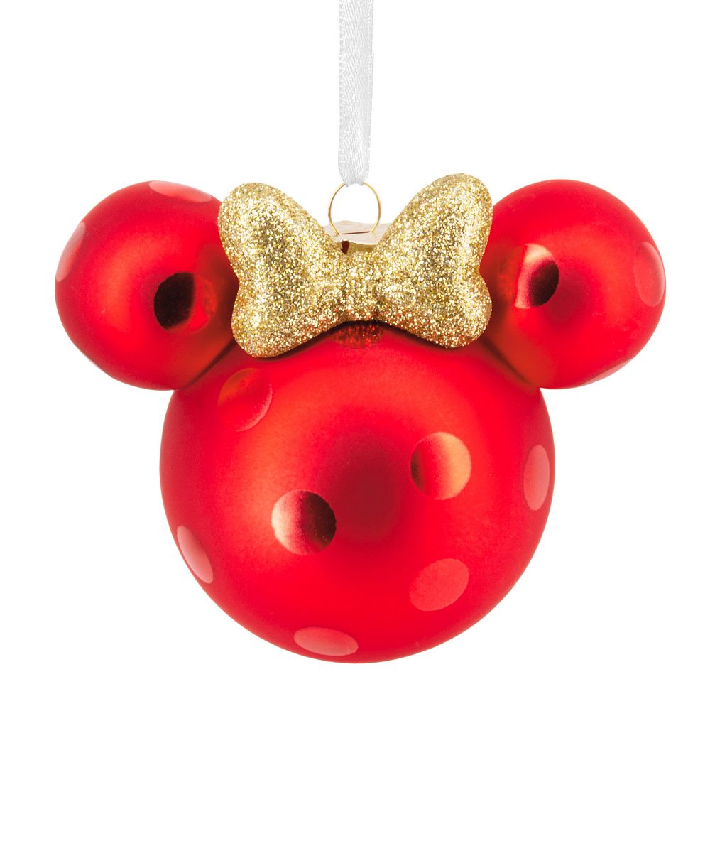 Елочное украшение Hallmark Disney Minnie Mouse Ears Icon Glass Christmas Tree Ornament
