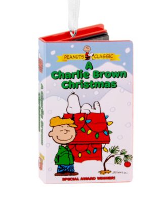 Елочное украшение Hallmark Peanuts A Charlie Brown Christmas Retro Video Cassette Case Christmas Tree Ornament