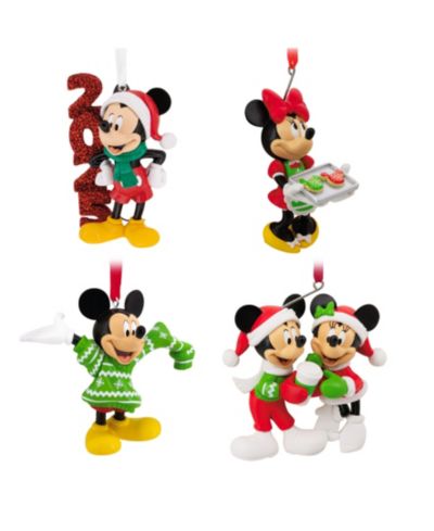 Hallmark Disney Mickey and Minnie рождественские украшения, набор из 4 шт.
