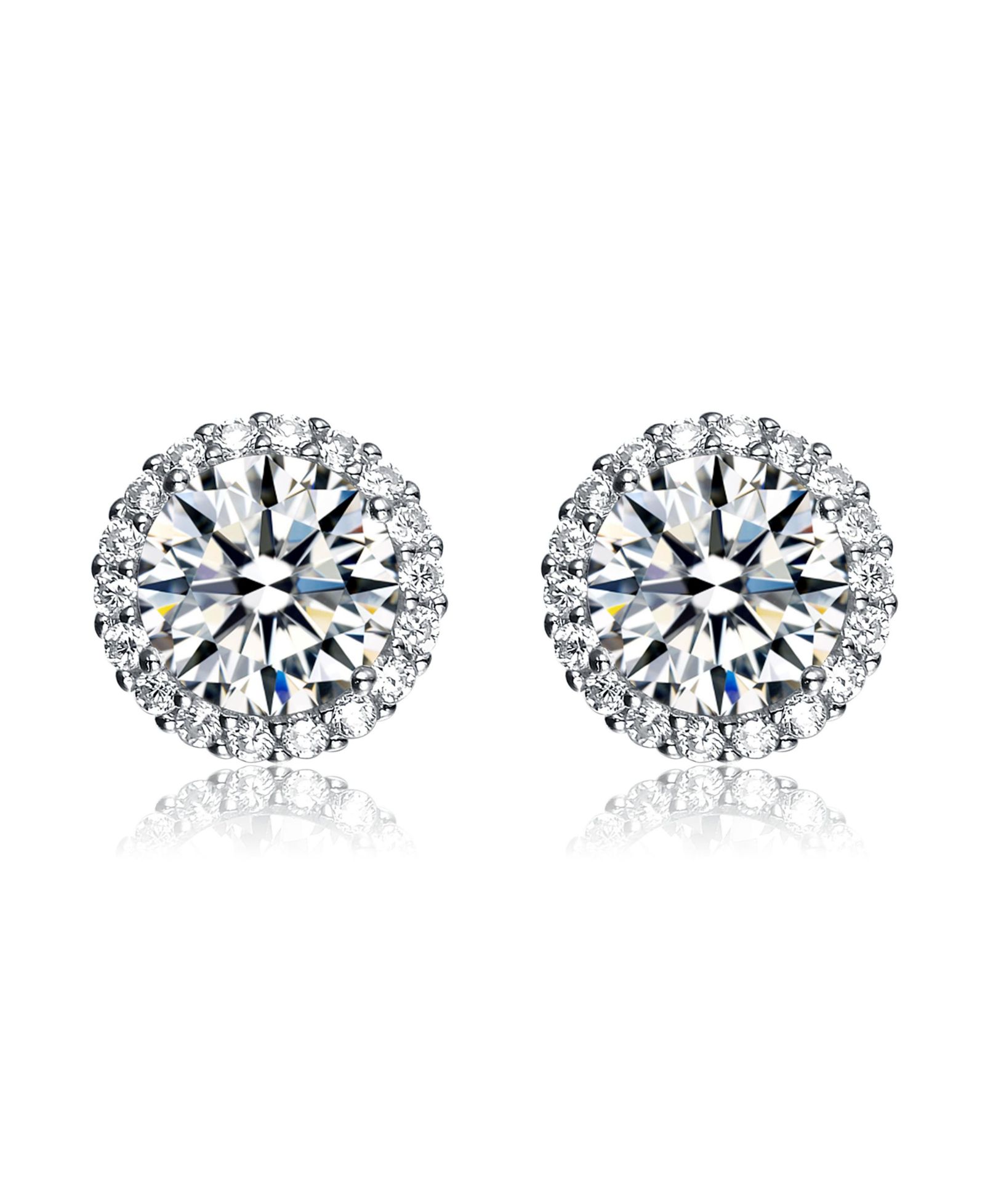 Genevive серьги-гвоздики из стерлингового серебра 12MM