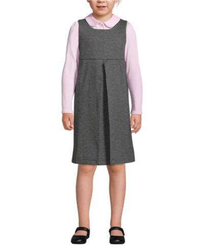 Lands' End Little Girls Ponte Pleat Jumper Top of Knee
