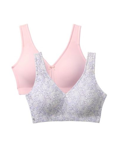Comfort Choice Women's 2-Pack Cotton Full Coverage Bra