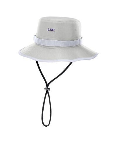 Панама Nike Men's Gray LSU Tigers 2025 Sideline Apex Boonie Performance Bucket Hat