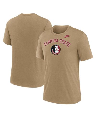 Nike Men's Heather Light Brown Florida State Seminoles Legacy Arch Tri-Blend T-Shirt