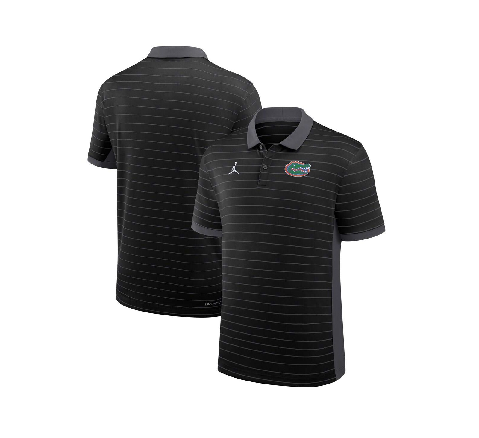Jordan Мужская рубашка-поло Florida Gators 2025 Early Season Coaches Sideline Victory Stripe Performance черная