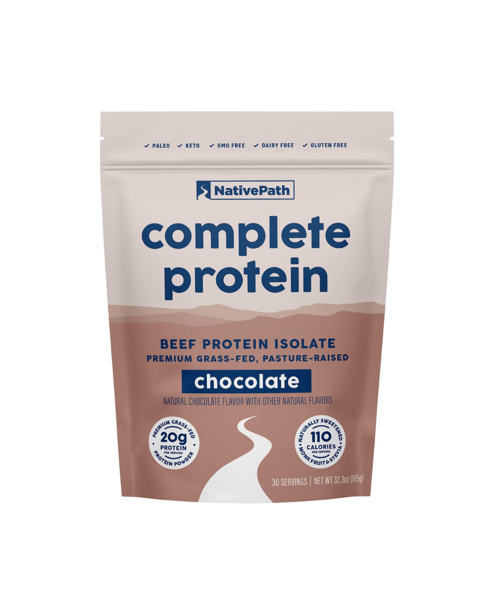 Изолят протеина NativePath Complete Beef Protein Powder Chocolate 30 Servings