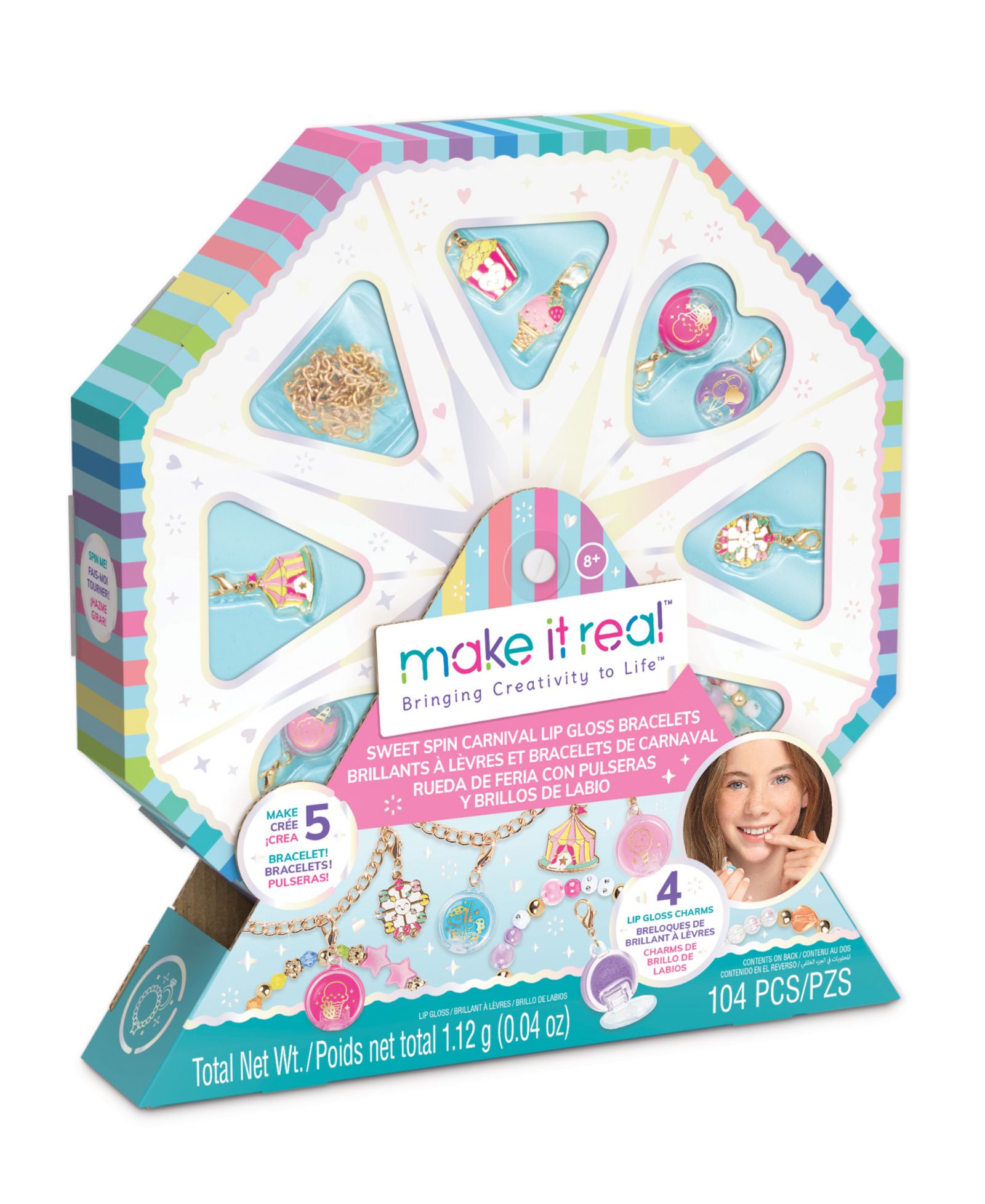 Make It Real браслеты-подвески Sweet Spin Carnival с блеском для губ