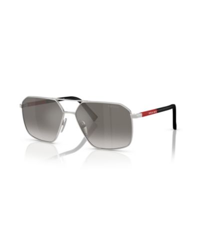 Мужские геометрические солнцезащитные очки Prada Linea Rossa PS A50S