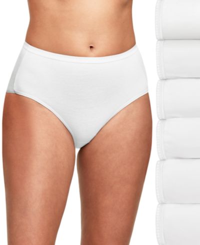 Женские трусы-брифы Hanes из дышащего хлопка, 6 шт. (40H6CC)
