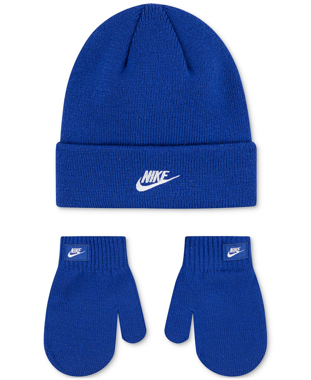 Nike Toddler Boys' and Girls' 2T-4T Nan Futura Beanie Hat and Mittens, 2-Piece Set
