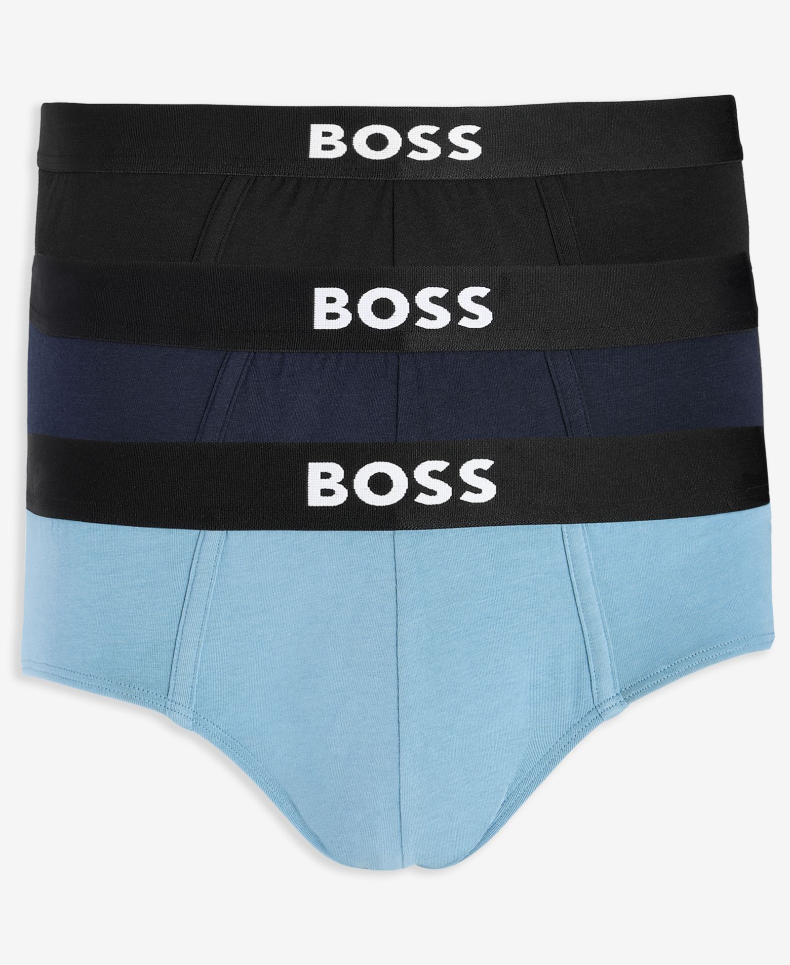 BOSS by Hugo Boss Men's 3-Pack Logo Hip Briefs