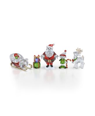 Swarovski Holiday Cheers Santa Story Figurine Set