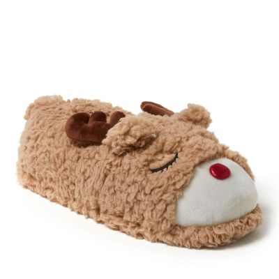 Dearfoams Men's Unisex Adult Animal Closed Back House Slipper Dog