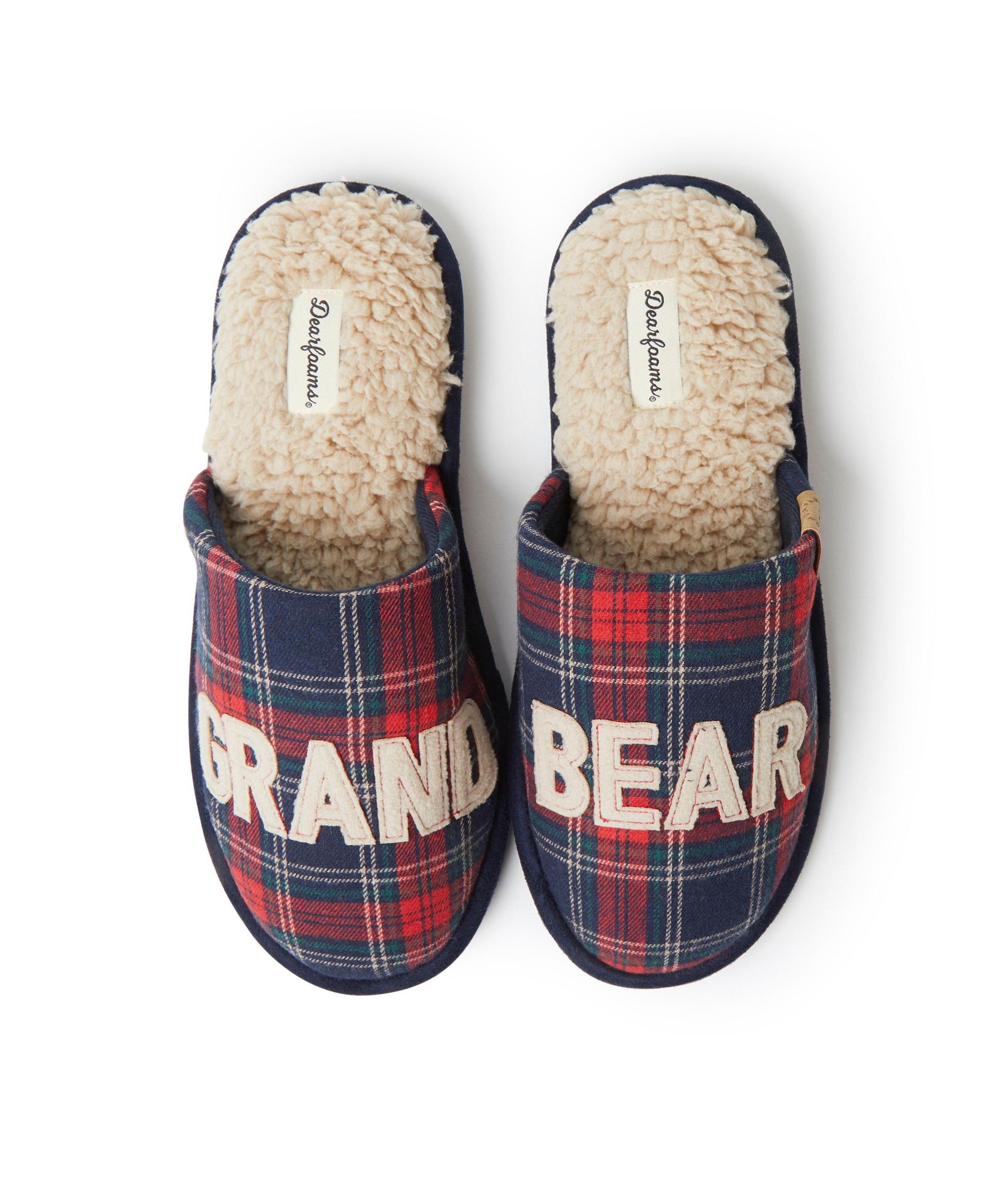 Dearfoams Мужские домашние тапочки Carson Grand Bear