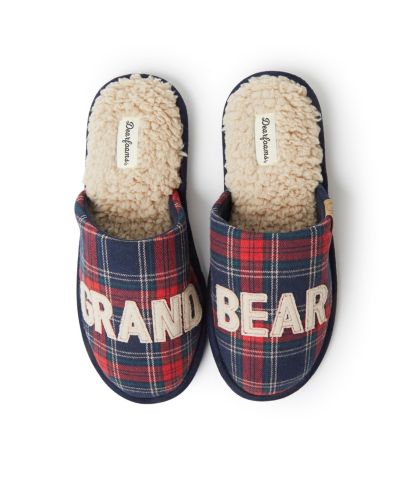 Dearfoams Men's Carson Grand Bear Grandpa Scuff House Slipper