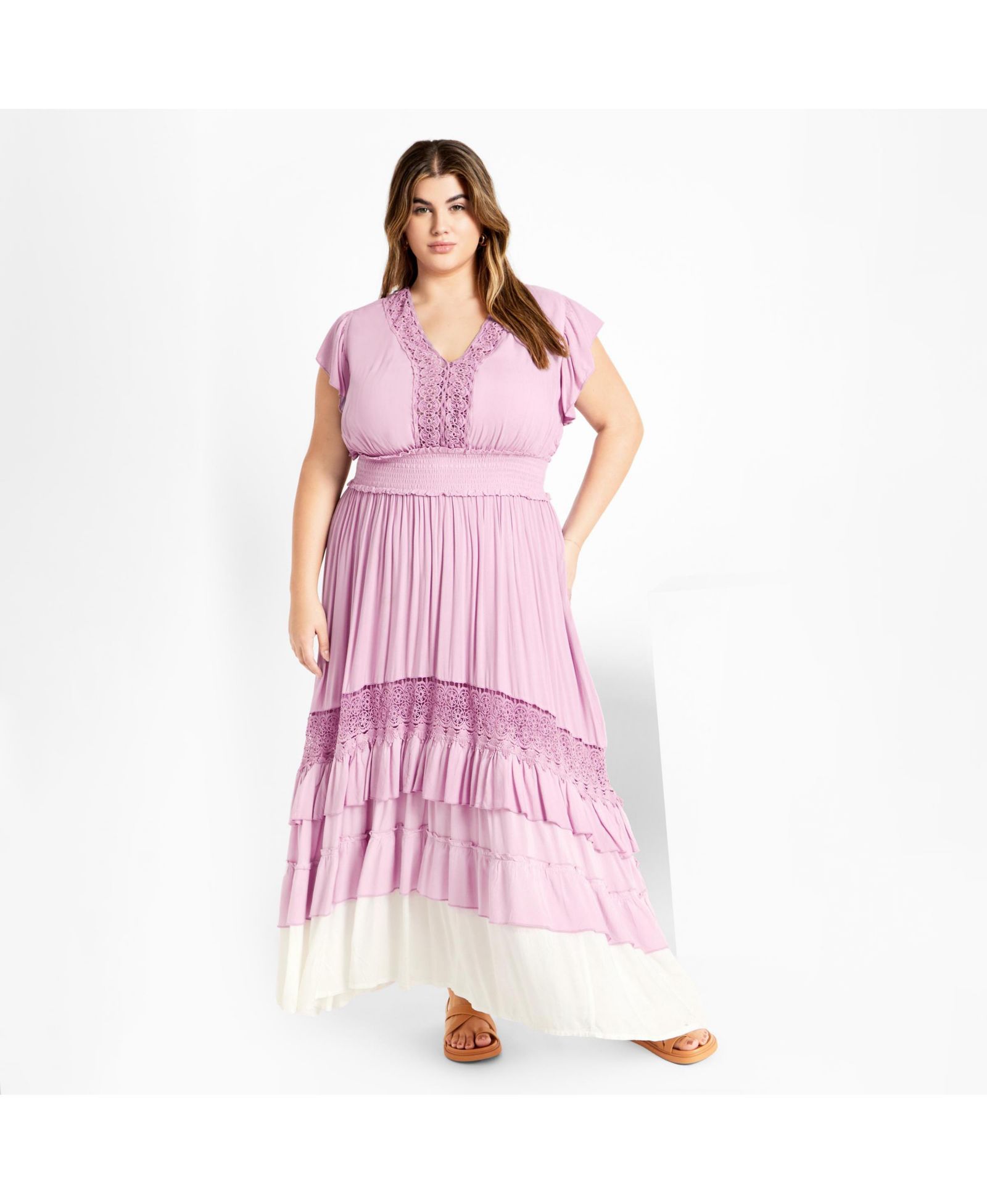 CITY CHIC Plus Size Destiny Ombre Maxi Dress