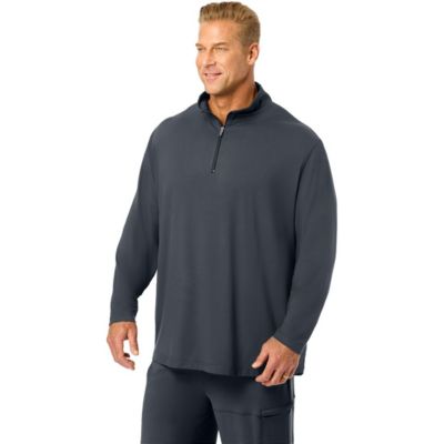 Мужской джерси пуловер KingSize SuperSoft с молнией 1/4