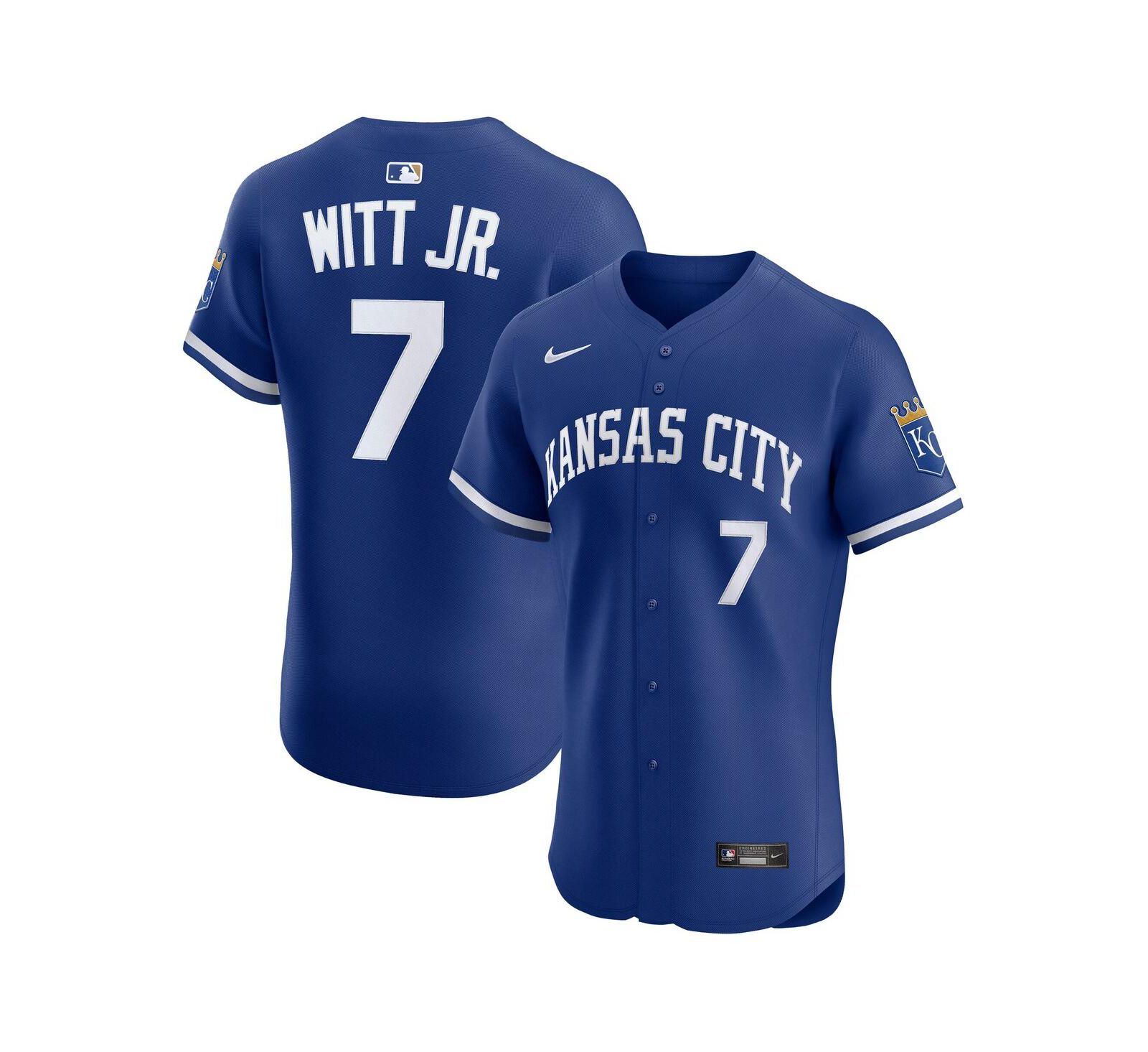 Nike Мужская джерси Bobby Witt Jr. Royal Kansas City Royals Alternate 2 Elite