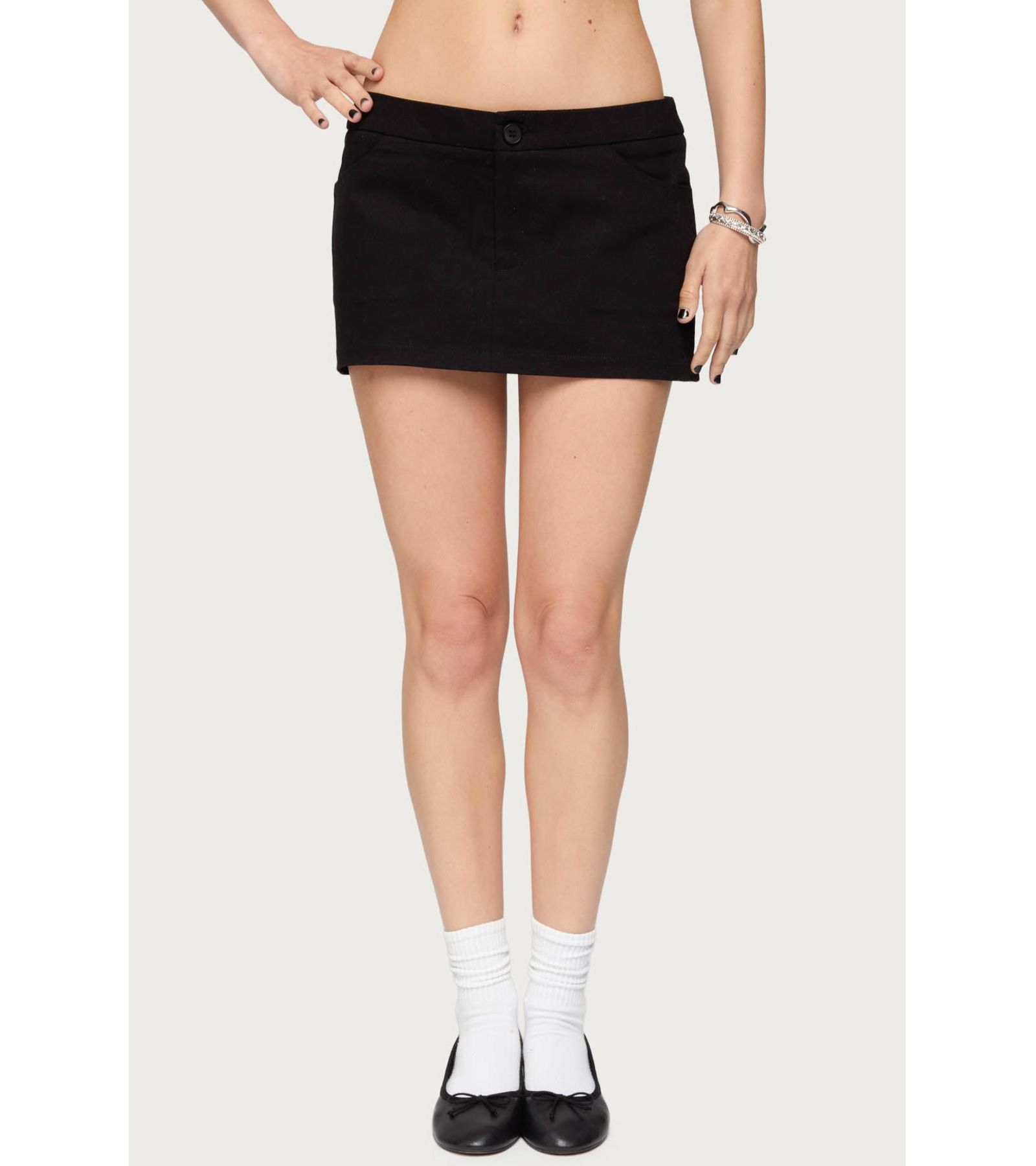 Edikted Womens Hayes Twill Mini Skort