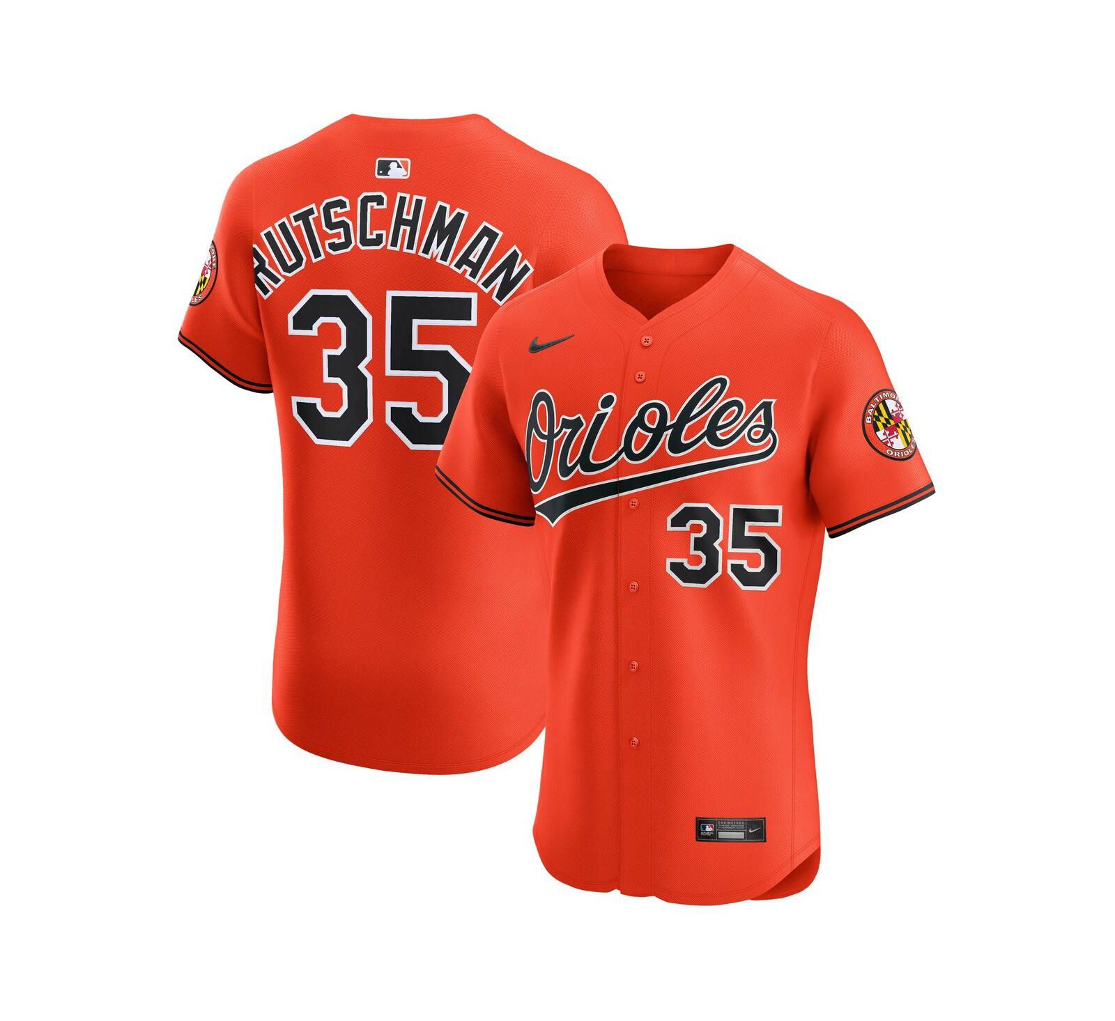 Джерси Nike Men's Adley Rutschman Orange Baltimore Orioles Alternate 2 Elite