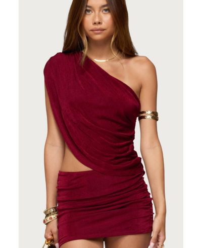 Edikted Women's Fiora One Shoulder Cutout Mini Dress