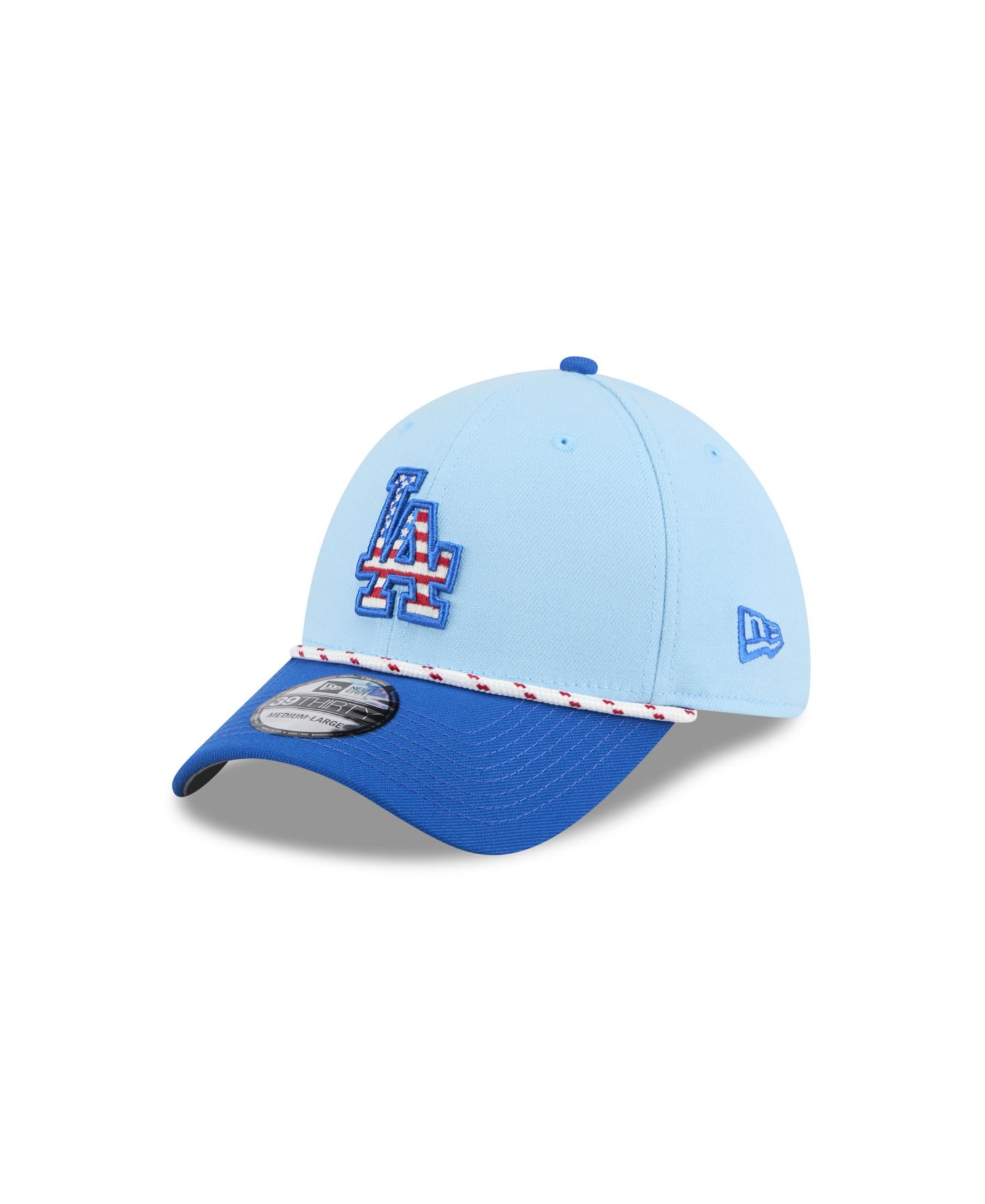 New Era Men's Light Blue/Blue Los Angeles Dodgers 2025 Fourth of July 39THIRTY Flex Hat