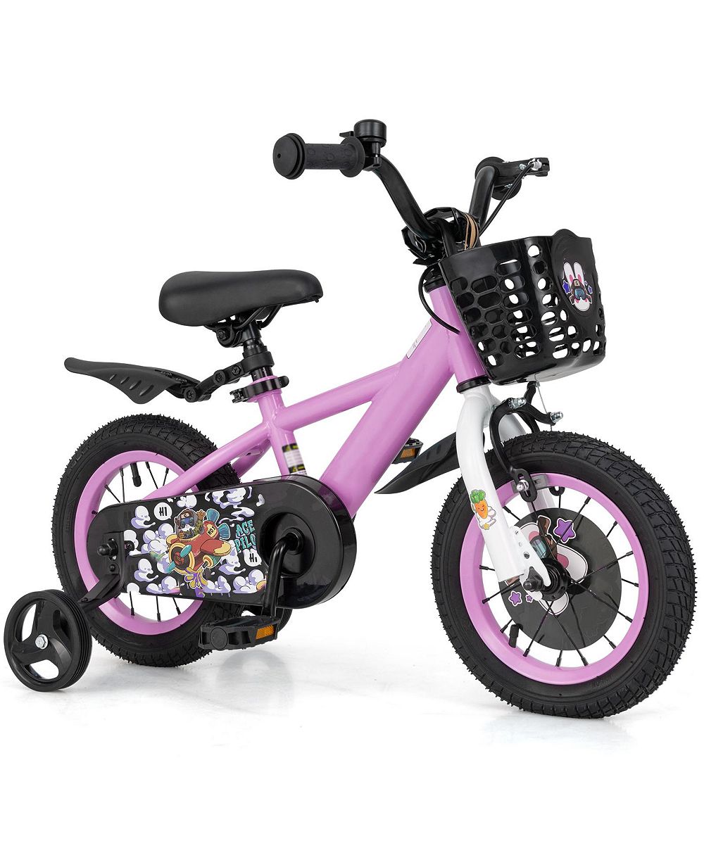 Adjustable Kids Bike with Handlebar and Saddle for Outdoor Sports