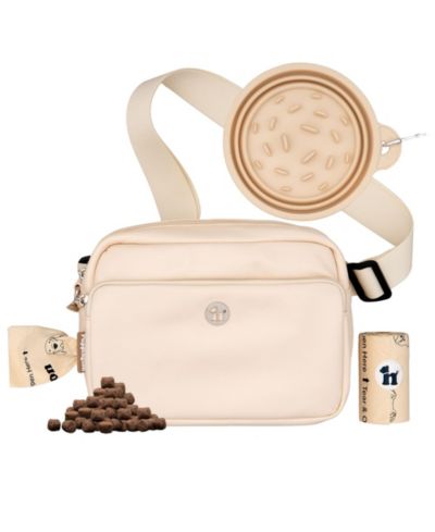 3-in-1 Dog Walk Bag & Travel Bowl with Matching Planet-Safe Dog Poop Bags