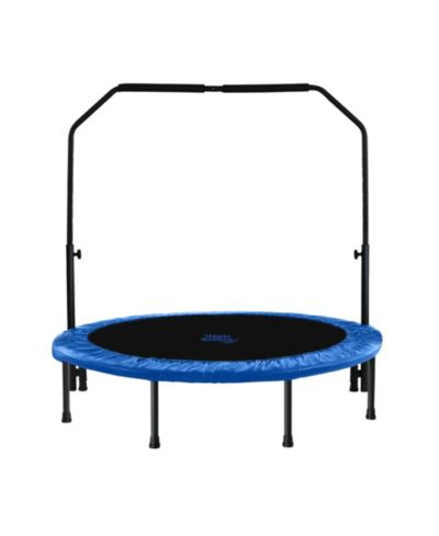 Plexalife Mini Trampoline Rebounder for Adults & Kids, Foldable Indoor/Outdoor Fitness Trampoline with Adjustable Handle