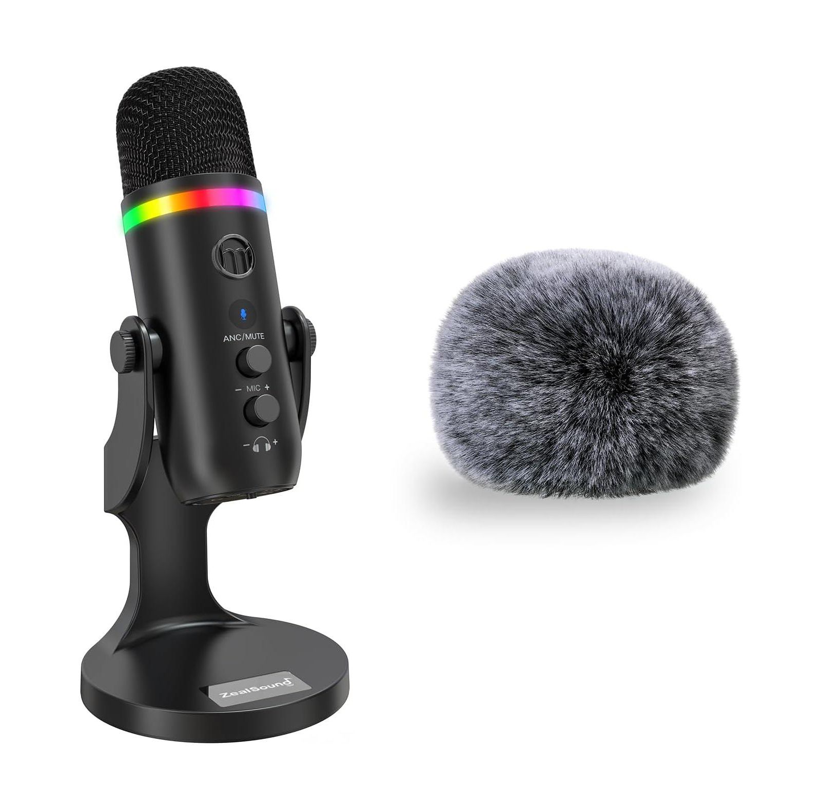 Zealsound K66 Pro Plug-and-Play USB Microphone with Windscreen