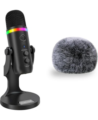 Zealsound K66 Pro Plug-and-Play USB Microphone with Windscreen