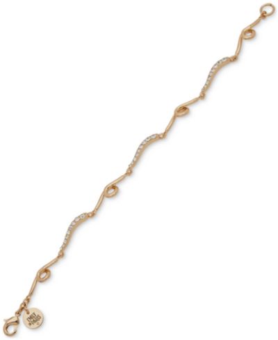Гибкий браслет Emily in Paris Gold-Tone Pavé Looped Bar