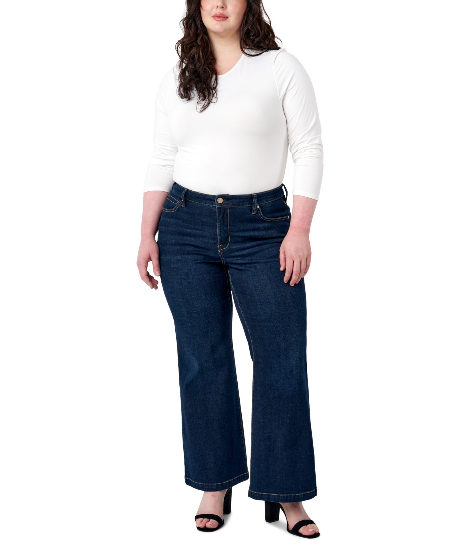 Джинсы Seven7 Plus Size Bella с широкими штанинами