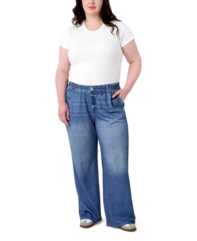 Джинсы Seven7 Plus Size Denim Sweatpant Wide Leg
