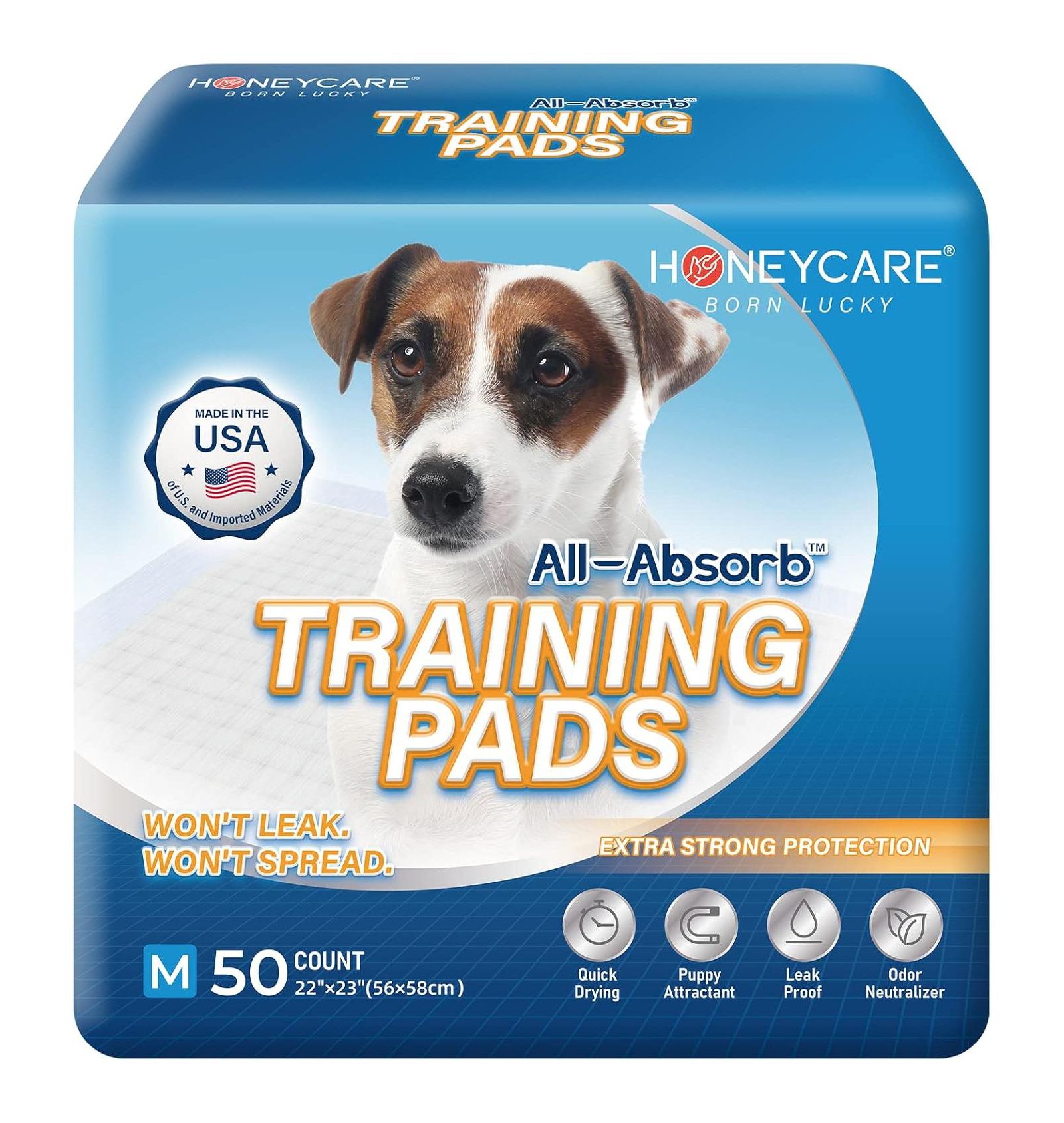 Пеленки для обучения собак и кошек HoneyCare All-Absorb, 22x23 in, 100 шт